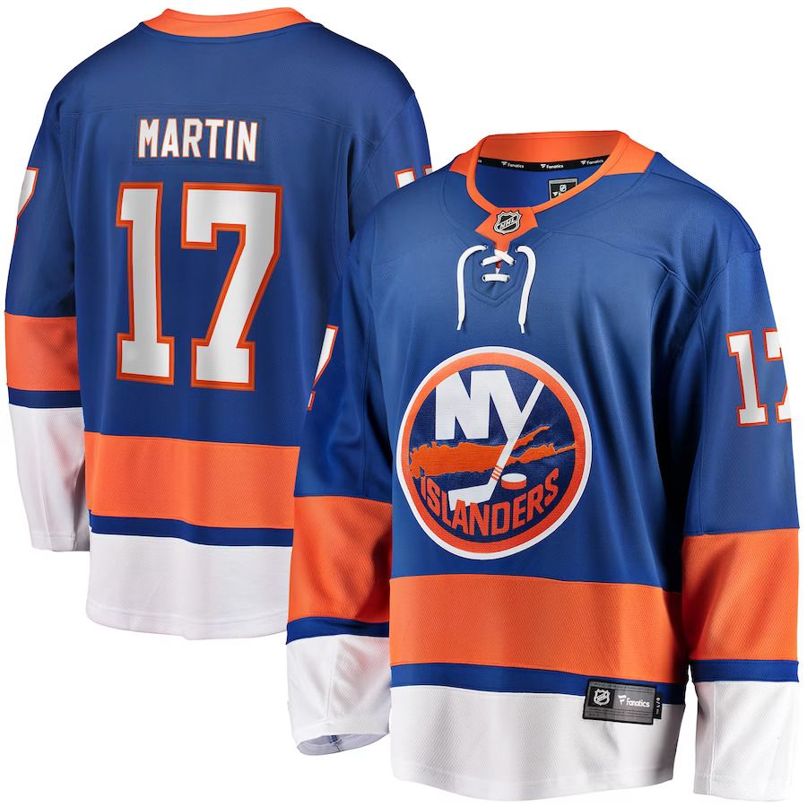 Men New York Islanders #17 Matt Martin Royal Fanatics Branded Home Breakaway Player NHL Jersey